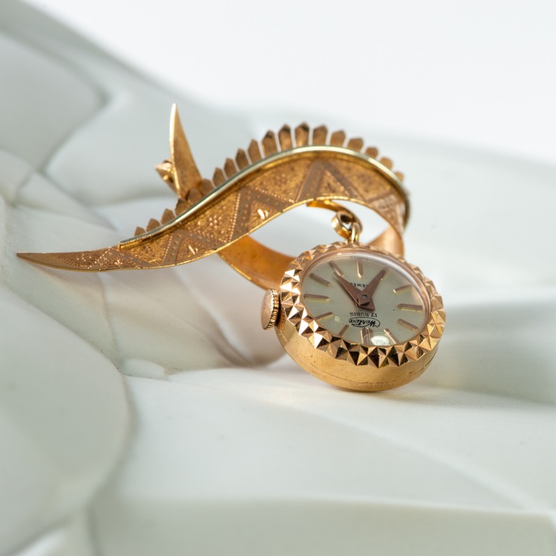 Spilla orologio 1950 oro rosa